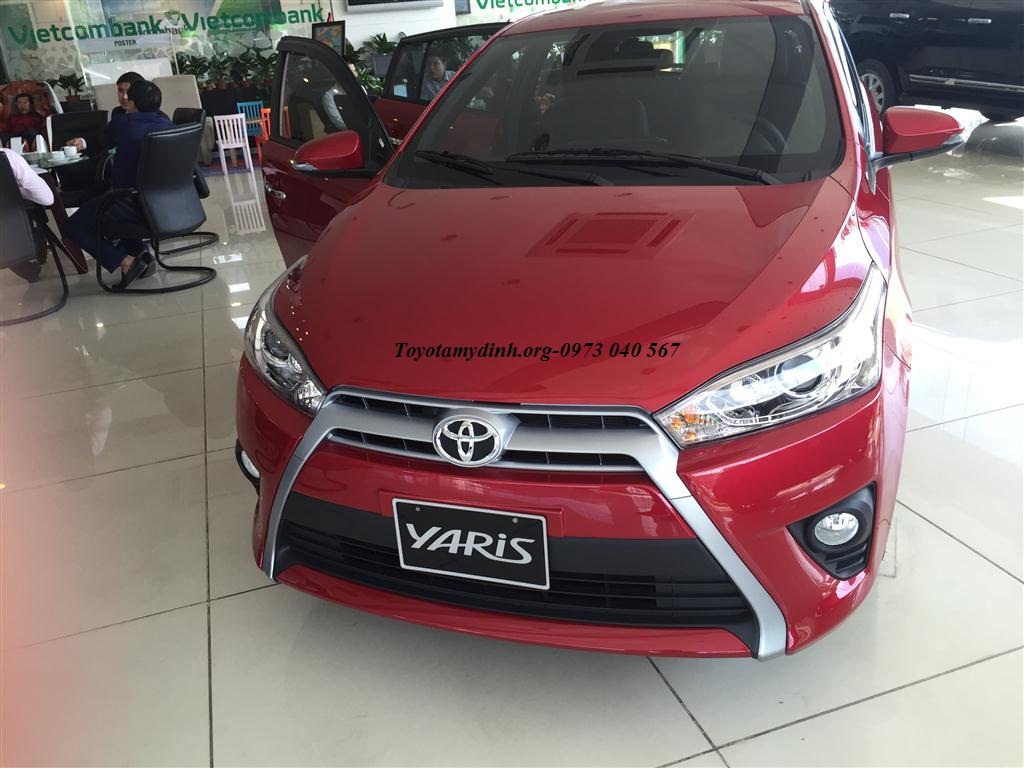 Toyota Yaris G đỏ lắp phụ kiện giao luôn Tại Toyota mỹ đình