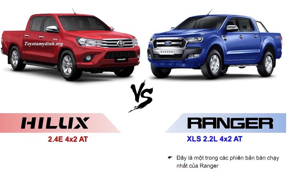 So sánh Hilux 2018 mới ra mắt với Ford ranger